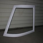 Photo of wrap around boat windshields