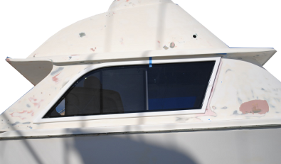Bertram 31 side boat window