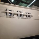 Picture of replacement port lights on Hatteras 55' Convertible