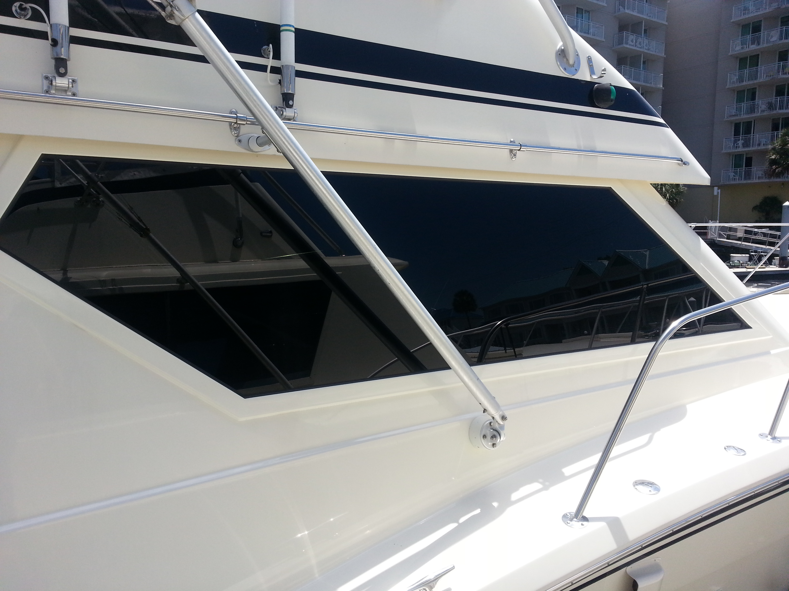 Hatteras Convertible Series II 38' replacement boat windows