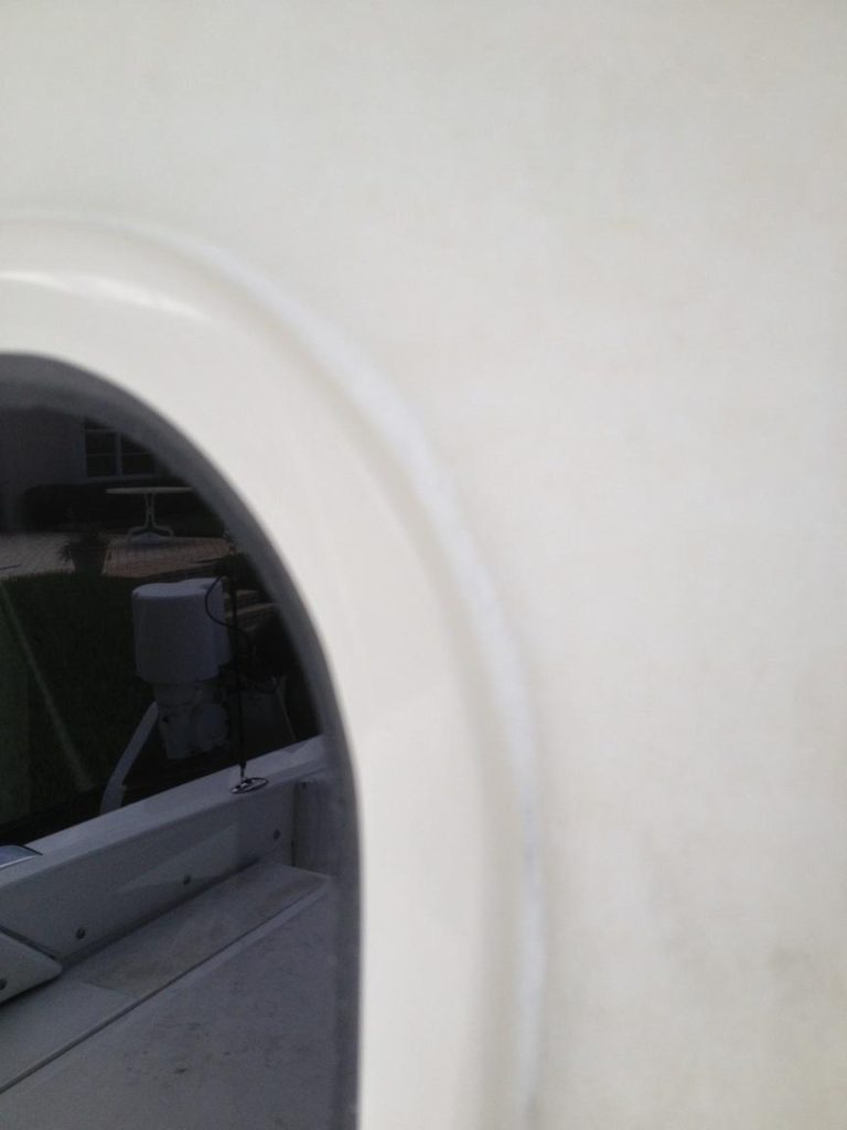 Bertram bulkhead boat window