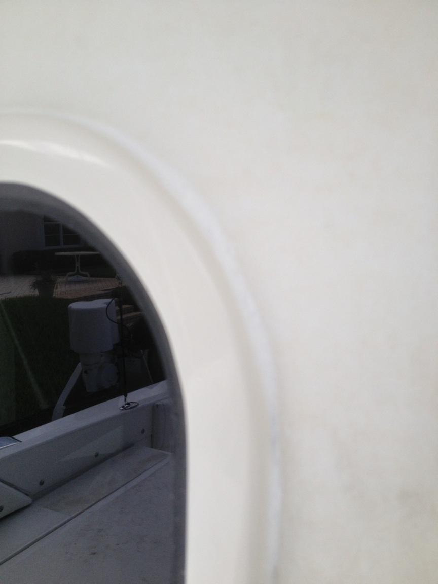 Bertram bulkhead boat window