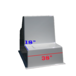 fiberglass center console molded seat view with measurements