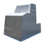 fiberglass center console side angle view